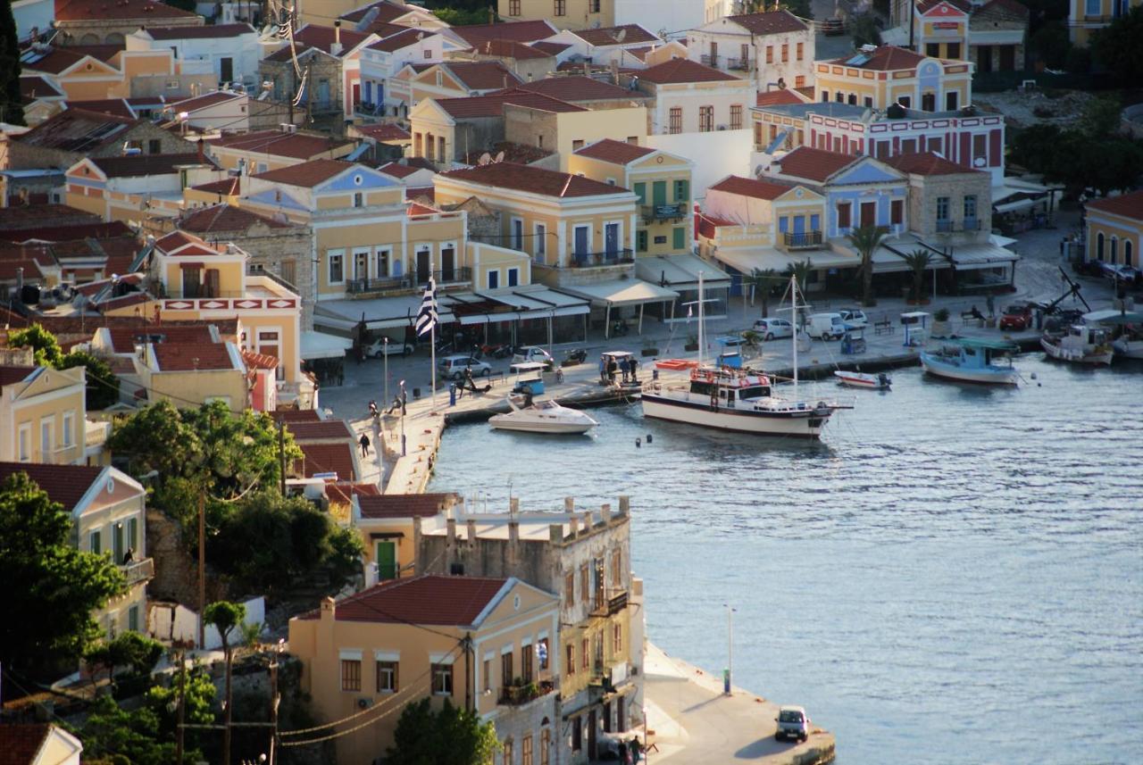 The Bougainvillea House Symi Bagian luar foto